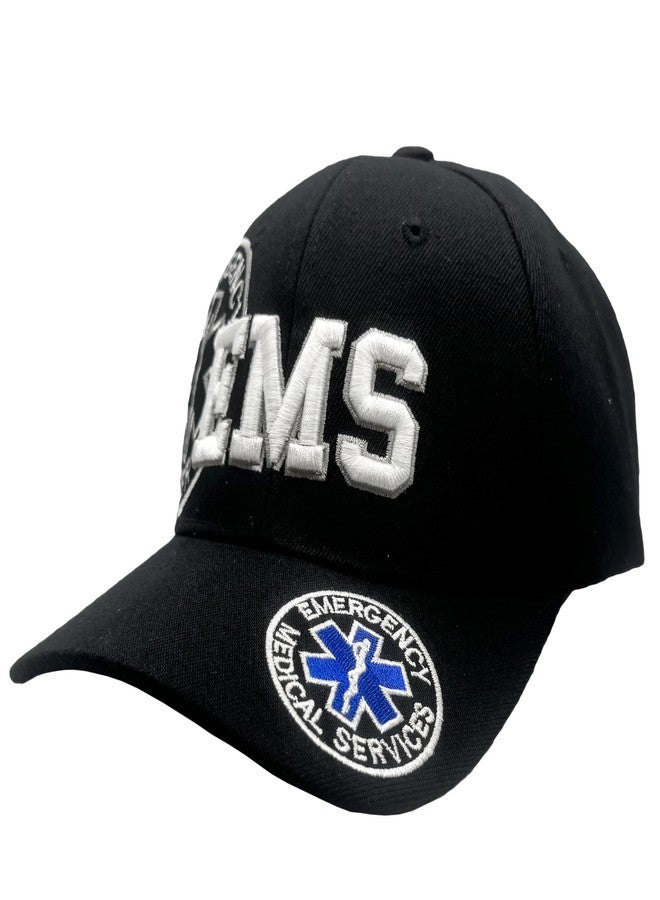 Freedom Farms EMS Embroidered Cap - Emergency Medical Services w/Star of Life, Adjustable Fit - Image 1